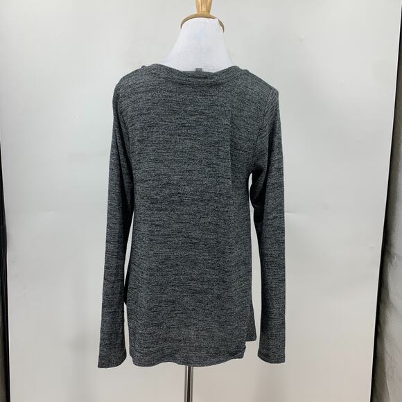 Sunday In Brooklyn Top Womens S Small Charcoal Twist Hem V Neck Anthropologie - Picture 3 of 9